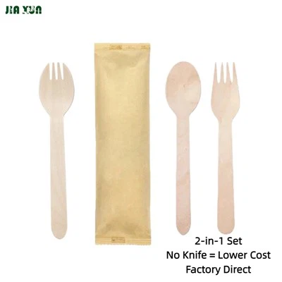 Iðnaðarlausn: Birki gaffal og skeið sett af tveimur (OEM/ODM)